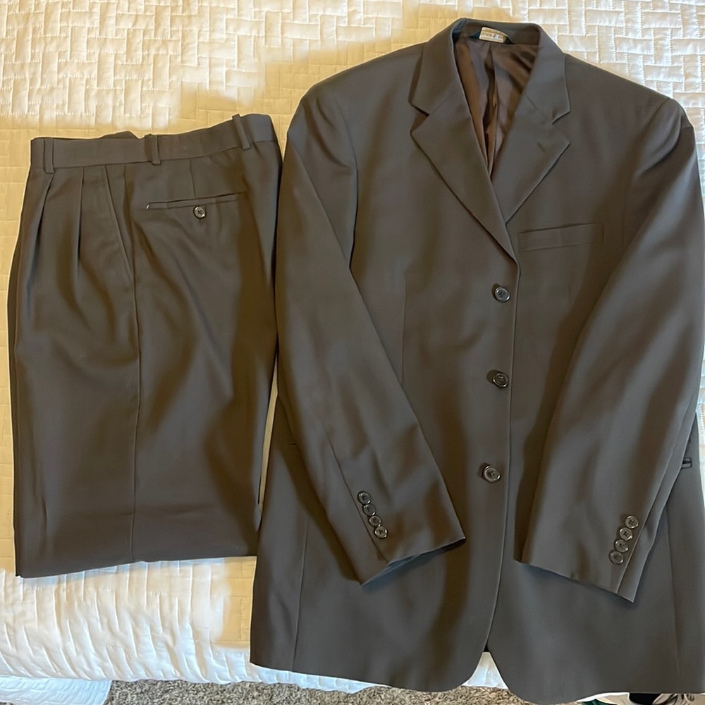 Paolo Solari brown suit